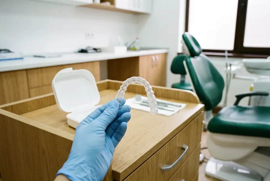 Gutieră transparentă de aparat dentar invizibil, la The Good Clinic din Sector 2