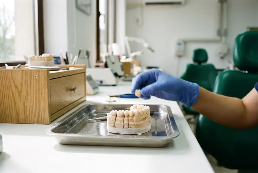 Coroane dentare din zirconiu pe modelul de lucru, la The Good Clinic din Sector 2